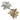 33cm Satin Poinsettia Pick – Assorted Glitter Champagne & Silver - Magasins Hart | Hart Stores