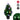 0.6M FIBRE OPTIC POTTED TREE WITH STAR TREE TOP AND STAR DECORATIONS, GREEN, MULTICOLOUR LIGHTS, BLACK PLASTIC POT