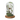 Artificial White Floral Arrangement in Glass Dome with Wooden Base