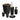 Bathroom Accessory Set - 6 Pcs Black - Magasins Hart | Hart Stores