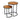 Accent Set/2 Side Tables - metal Frame With mdf Top - Magasins Hart | Hart Stores