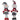 Fabric Standing Snowman Red/gray/white - Magasins Hart | Hart Stores