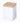 Square Metal Tin Box with Bamboo Lid | Assorted Colors - Magasins Hart | Hart Stores
